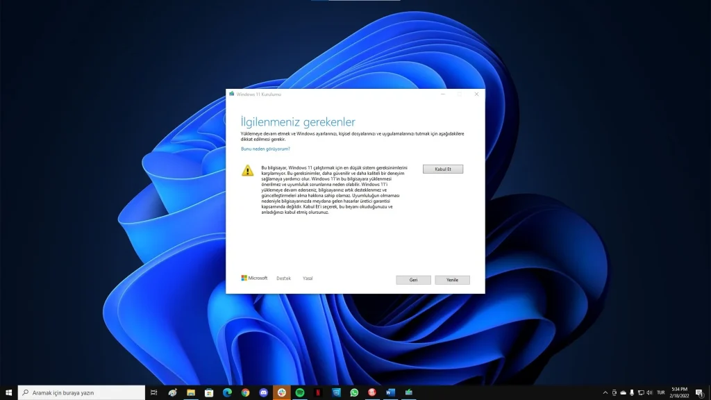 Windows 11 Desteklenmeyen Bilgisayarlara Nasıl Yüklenir?